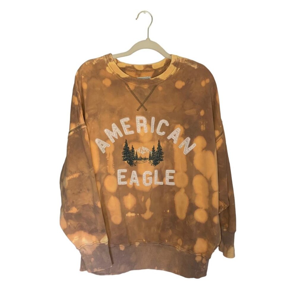 Hand Bleached American Eagle Crew Neck Sweatshirt